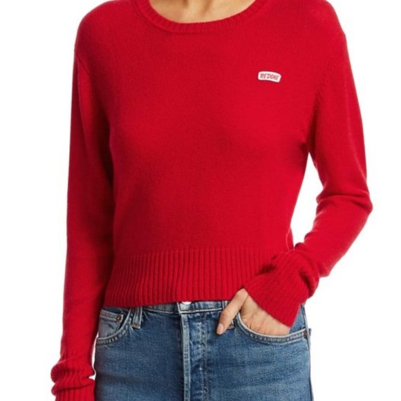 Redone Sweaters | Redone Red Wool Cashmere Sweater - M | Color: Red | Size: M | Courtbear1889's Closet